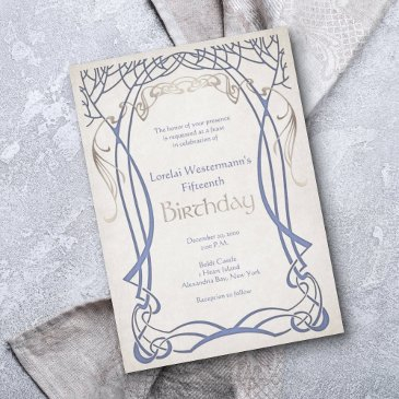 medieval fantasy any age birthday invitation