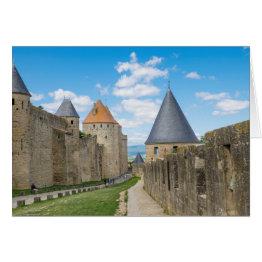 Small Medieval Walls Of Carcassonne Front View