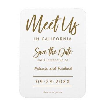 meet us in destination wedding save the date magnet