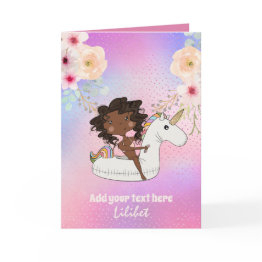 Small Melanin Princess Birthday Invitations For All Ages Front View
