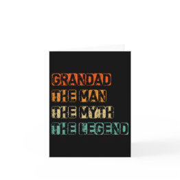 Small Mens Grandad Man The Myth Legend Fathers Day Invitations Front View