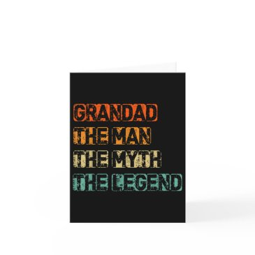 mens grandad man the myth legend fathers day invitations