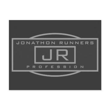 men's sporty geometric grey & dark greys postinvitations