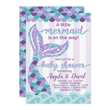 mermaid baby shower invitation invite