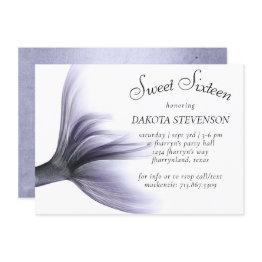 Small Mermaid Chic | Dusty Lavender Purple Sweet Sixteen Invitation Front View