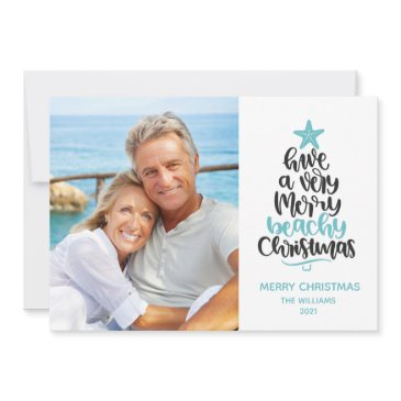 merry beachy christmas invitations