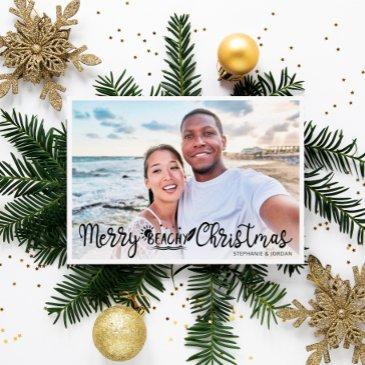 merry beachy christmas fun vacation photo holiday invitations