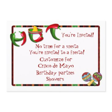 mexican chili pepper fiesta invitation
