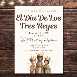 Small Mexican El Día De Los Tres Reyes Dinner Invitation Front View