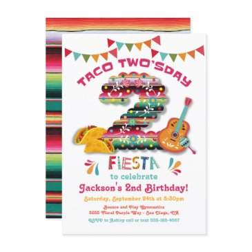 mexican fiesta taco two'sday birthday invitation
