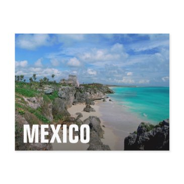 mexico, yucatan, peninsula, ruins of tulum, mayan postinvitations