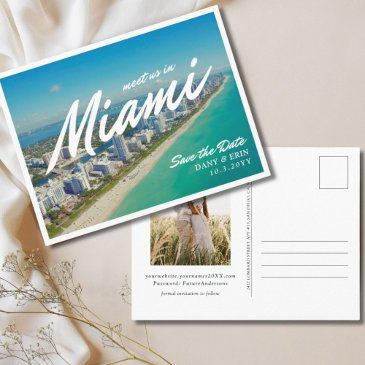 miami save the date postinvitations with photos