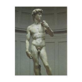 Small Michelangelo's Statue Of David Postinvitations Front View