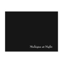 Small Michigan At Night Postinvitations Front View