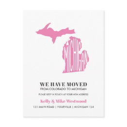 Small Michigan We've Moved New Address New Home Postcar Postinvitations Front View