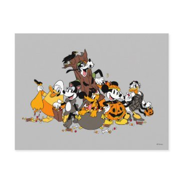 mickey and friends dressed up for halloween postinvitations