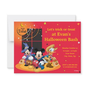 mickey and friends halloween party invitation