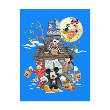 mickey and friends haunted house postinvitations