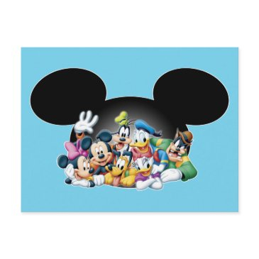 mickey & friends | group in mickey ears postinvitations