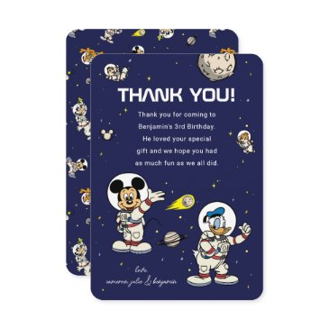 mickey & friends out of this world space birthday thank you invitations