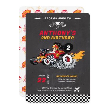 mickey mouse roadster racers birthday invitation