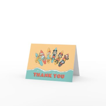 mickey mouse surf's up summer birthday thank you