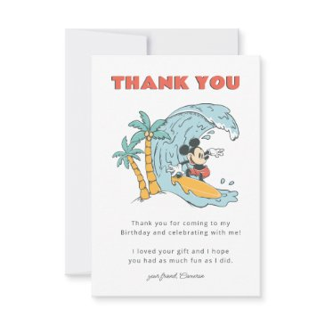 mickey mouse surf's up summer birthday thank you