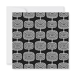 Small Mid Century Modern Abstract Pattern Invitation Front View