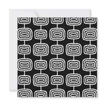 mid century modern abstract pattern invitation