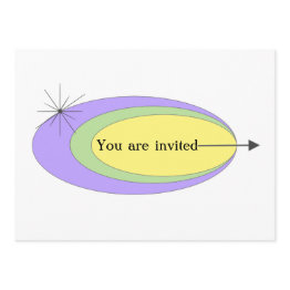 Small Mid-century Modern Invitation Front View