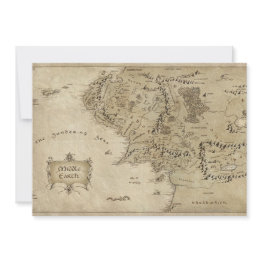 Small Middle-earth™ Map Invitation Front View