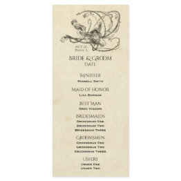 Small Midsummer Night's Dream Wedding Program Front View
