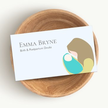 midwife doula holding baby business invitations