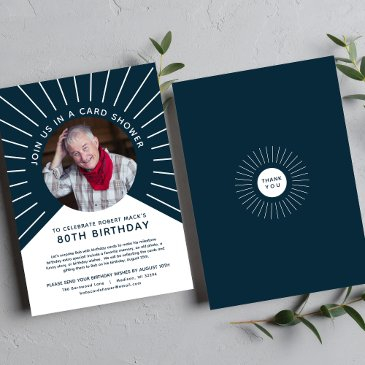 milestone 80th birthday photo invitations shower