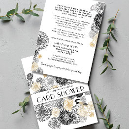 Small Milestone Birthday Black And Gold Invitations Shower Front View