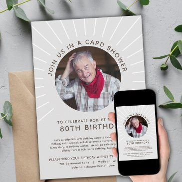 milestone birthday photo invitations shower invitation