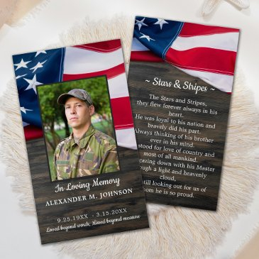 military funeral prayer invitations american flag photo