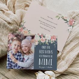 Small Mimi Grandmother Mother's Day Flat Photo Invitations Front View