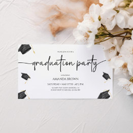Small Mini Graduation Invite, Class Of 2024 Graduation Enclosure Invitations Front View