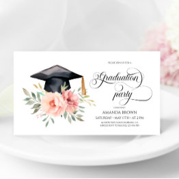 Small Mini Graduation Invite, Class Of 2024 Graduation Enclosure Invitations Front View