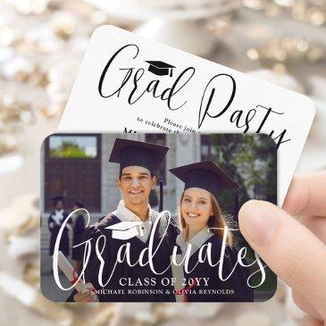 mini photo joint graduation party invitation invitations