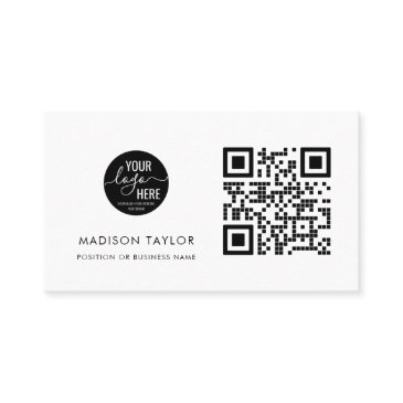 minimal custom company logo qr code basic business invitations