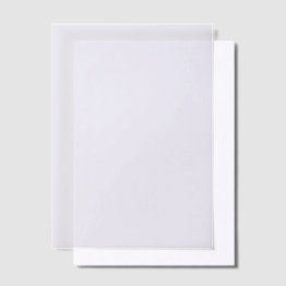 Small Minimal Elegant Modern Wedding Vellum Invitations Front View