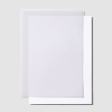minimal elegant modern wedding vellum invitations