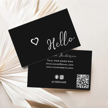 minimal hello business invitations template, modern invitations
