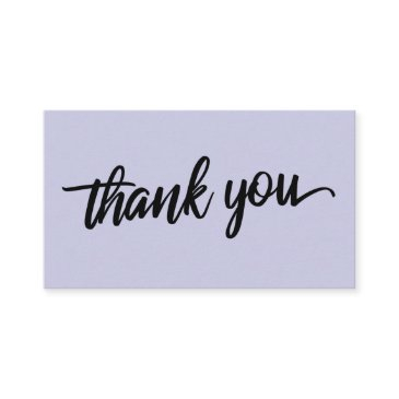 minimal script typography lavender thank you enclosure invitations