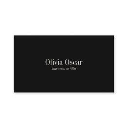 Small Minimal Simple Black Elegant Job Title Name Custom Business Invitations Front View
