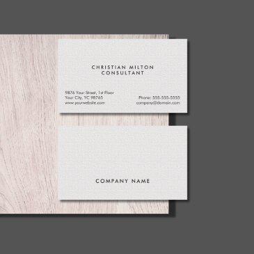 minimal simple elegant texture white consultant business invitations