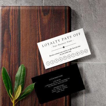minimalist black & white loyalty punch invitations