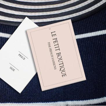 minimalist blush pink fashion hanging price tag